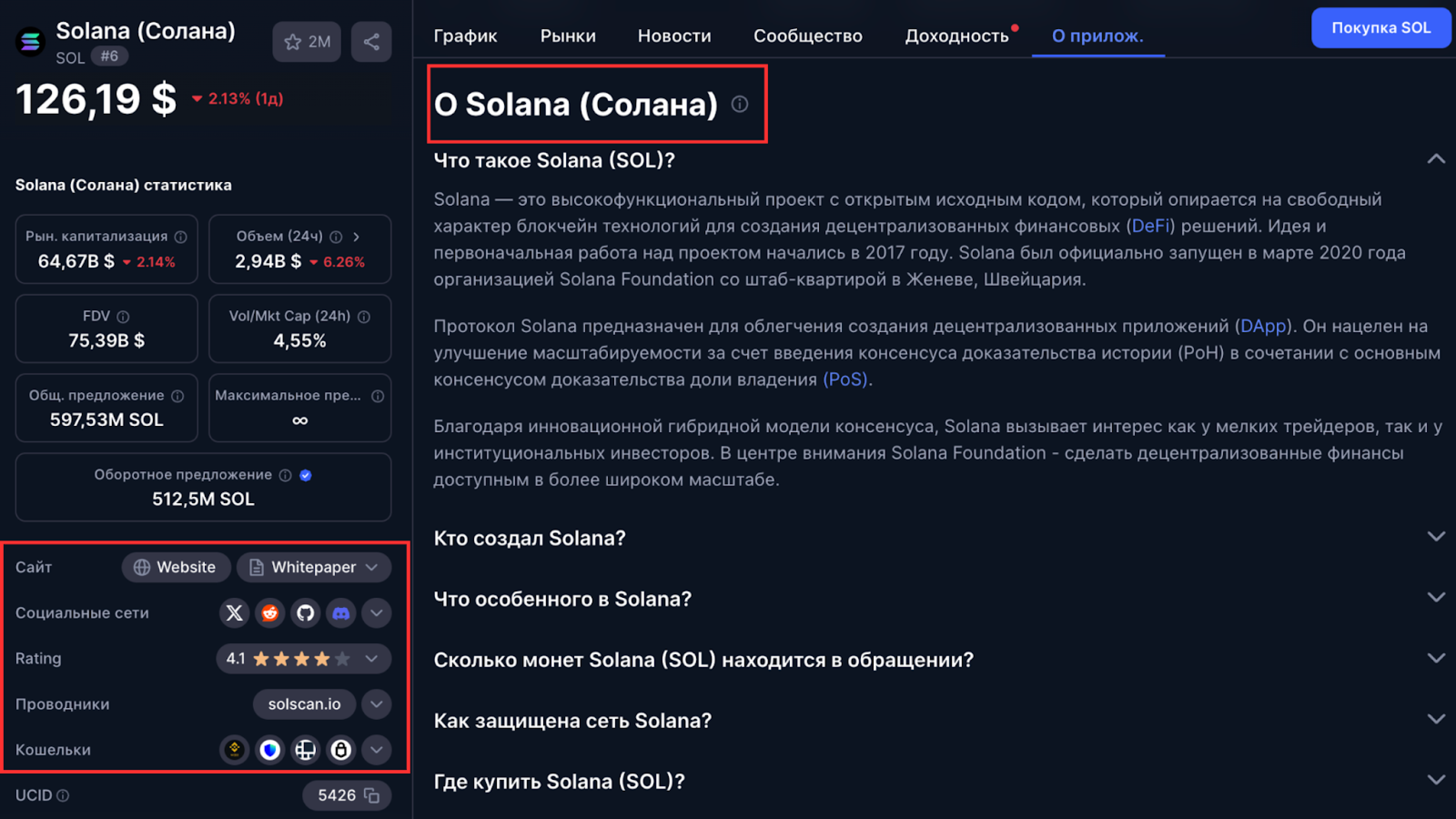 CoinMarketCap Мобільний додаток