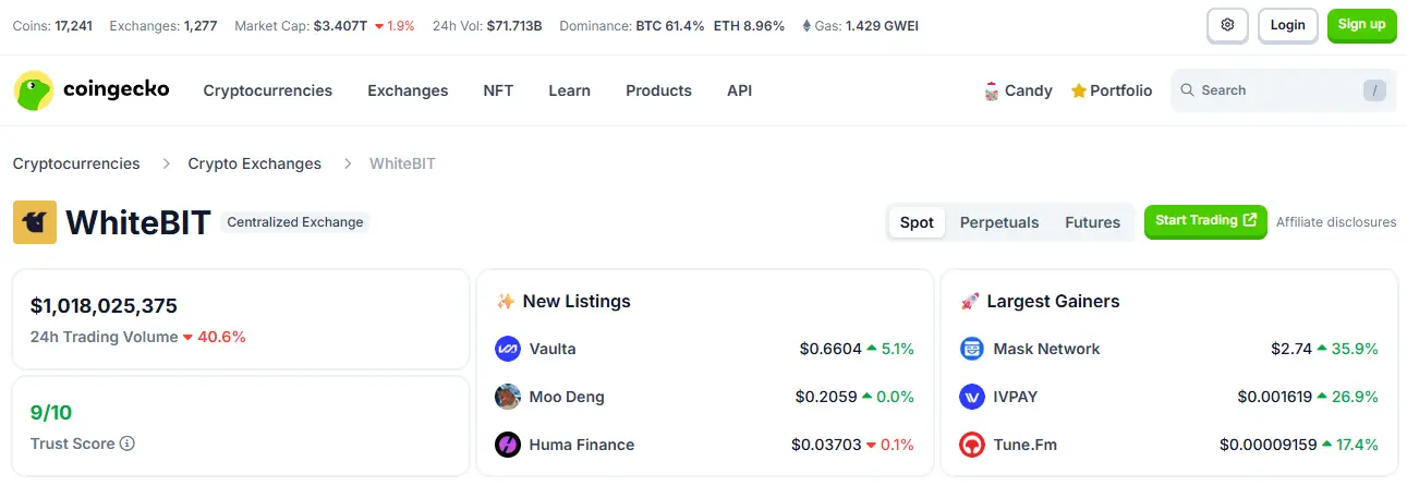 биржа whitebit